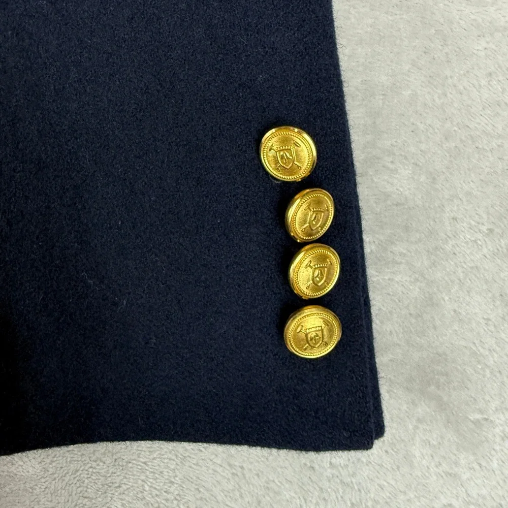 VTG Polo University Club Ralph Lauren Blazer Men 44R? Navy Wool Gold Buttons 90s